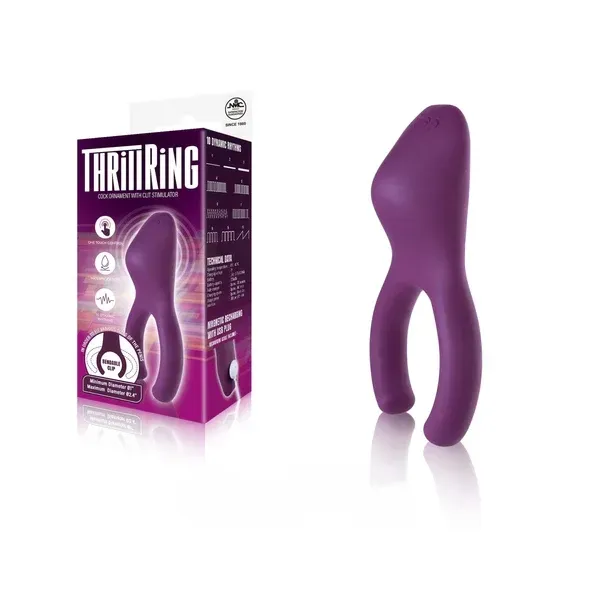 Excellent Power THRILL RING 紫紅色震動延時環