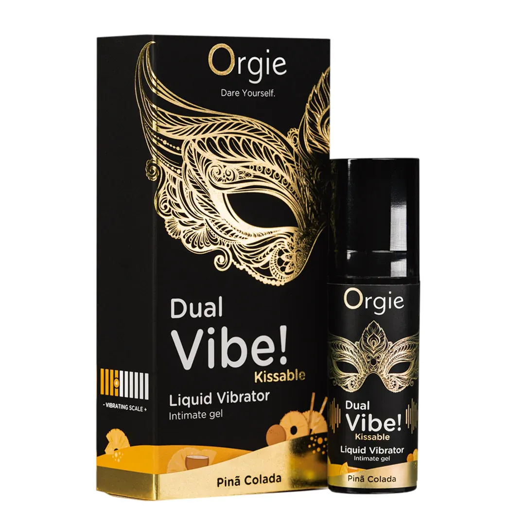 ORGIE (葡萄牙) Dual Vibe! Piña Colada 雙效震動鳳梨椰香雞尾酒潤滑液｜熱帶風味・口愛潤滑・輕柔酥麻