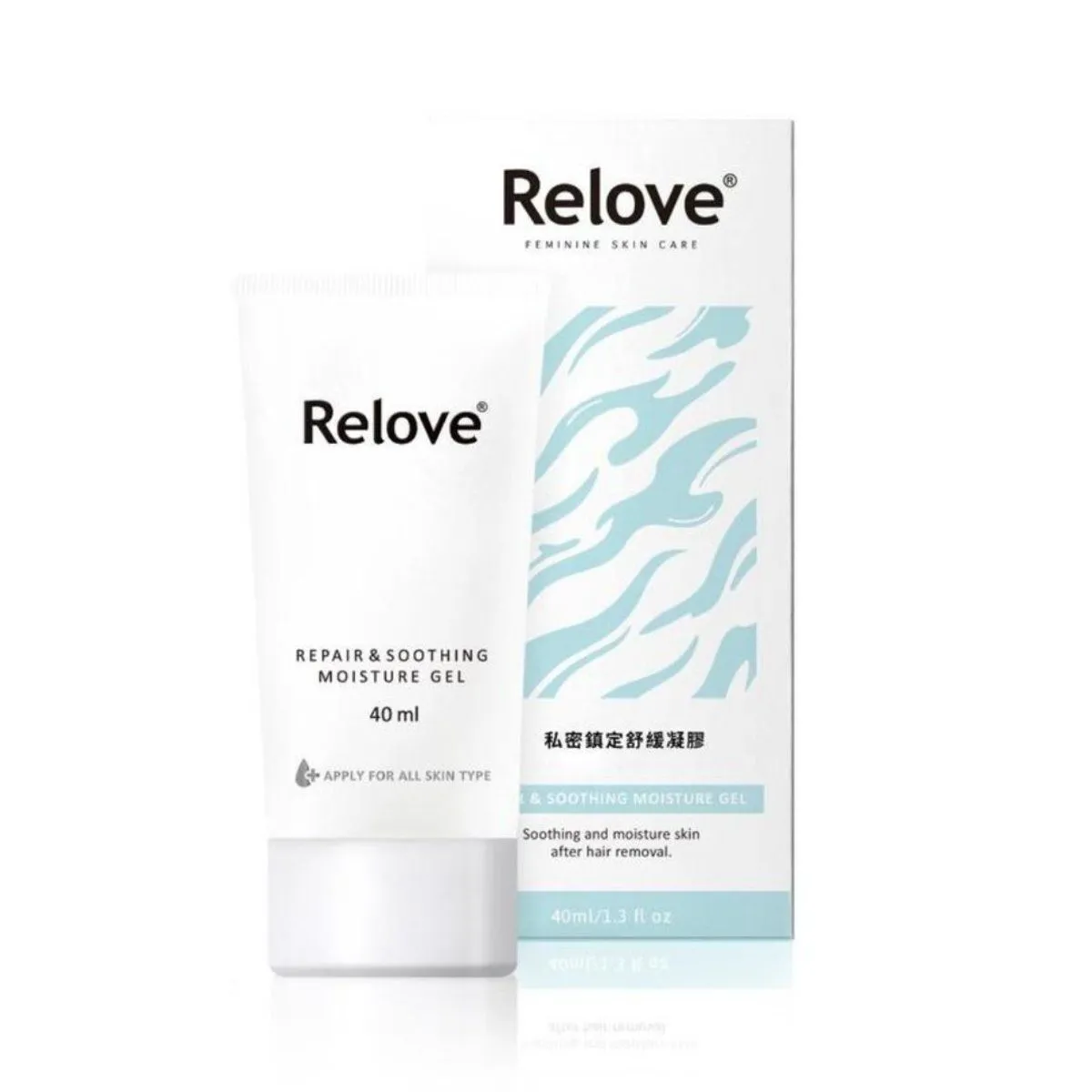 Relove 舒潤私密鎮定舒緩凝露 40ml 產品正面展示