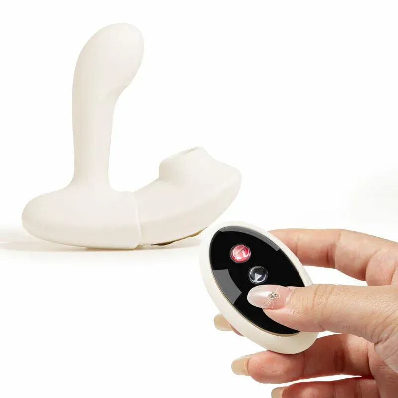 NOMI TANG Night Fever 穿戴式 G 點陰蒂吸啜器 吮吸震動二合一 IPX6防水象牙白色