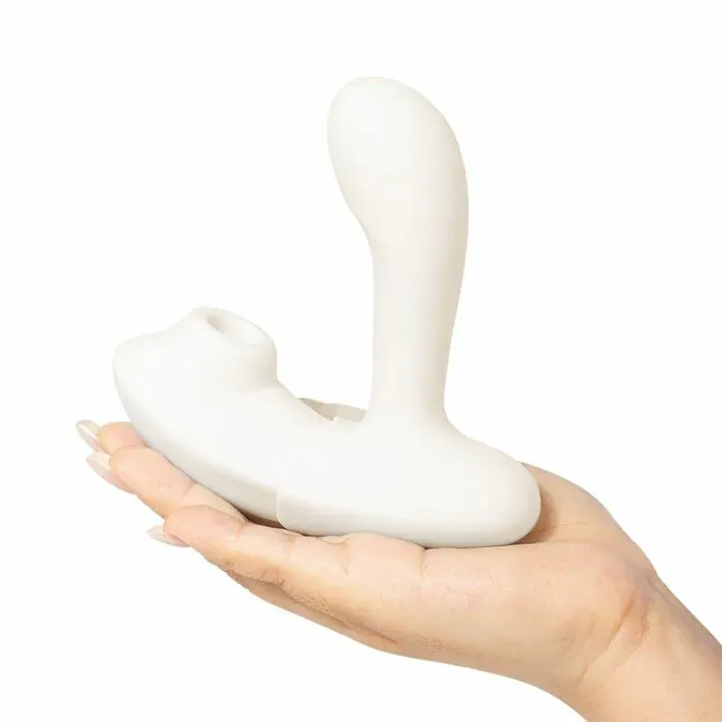 NOMI TANG Night Fever 穿戴式 G 點陰蒂吸啜器 吮吸震動二合一 IPX6防水象牙白色