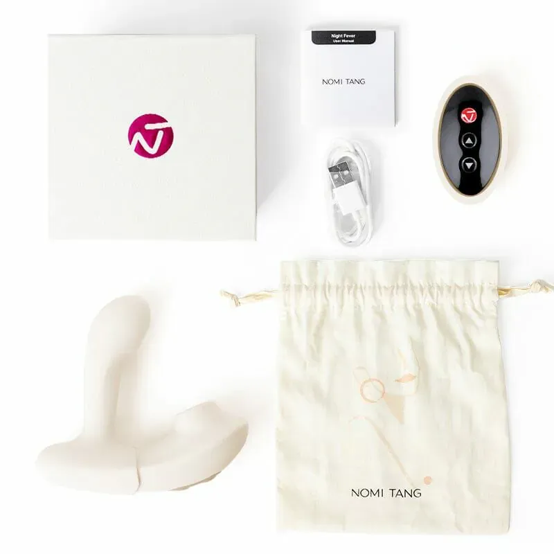 NOMI TANG Night Fever 穿戴式 G 點陰蒂吸啜器 吮吸震動二合一 IPX6防水象牙白色