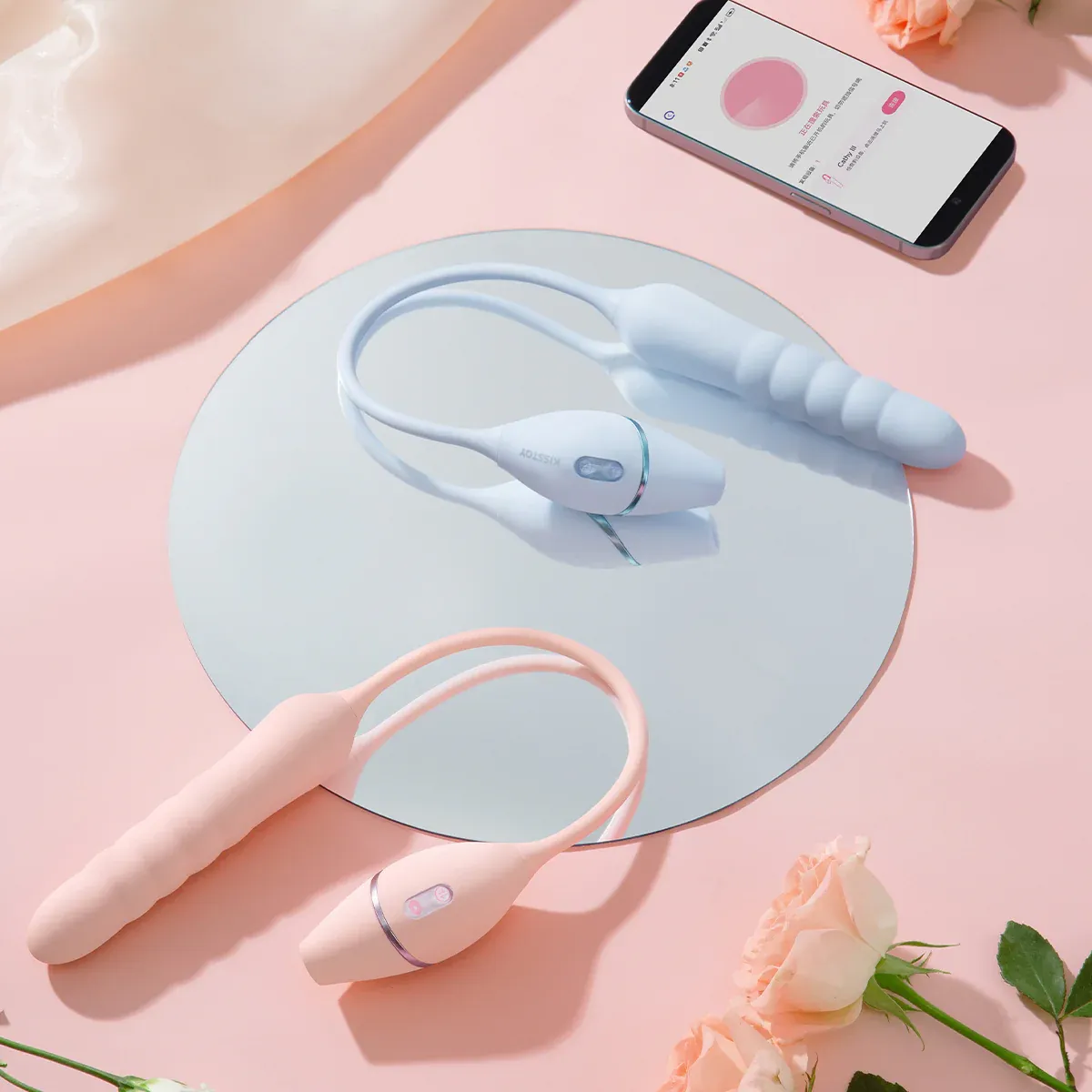 KISSTOY Cathy III APP 遙控雙重刺激推吸按摩棒 粉色