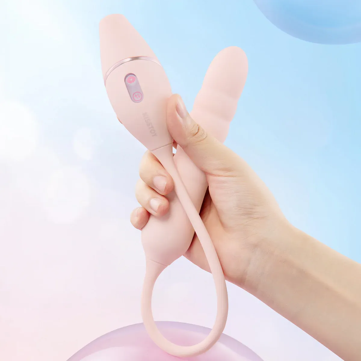 KISSTOY Cathy III APP 遙控雙重刺激推吸按摩棒 粉色