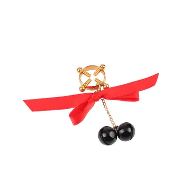 CHISA 紅蝴蝶結乳頭夾