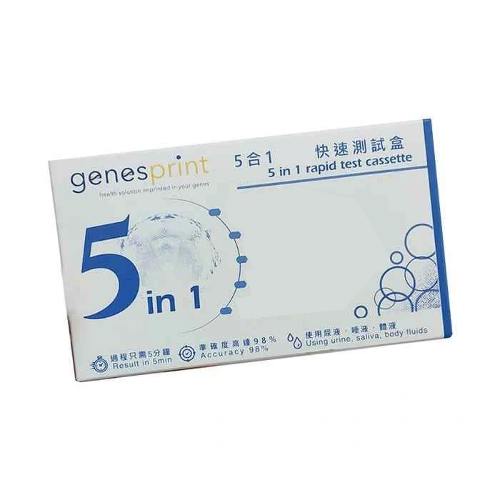 GenesPrint 5合1私密健康快速測試盒 外盒包裝正面