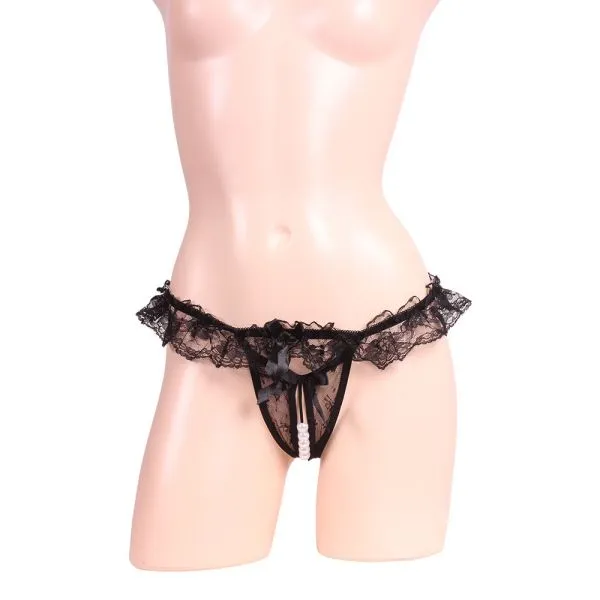 STARFIRE 日本 ZC0007 大珍珠黑色情趣內褲