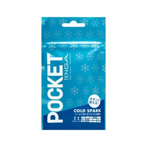 TENGA (日本) POCKET COLD SPARK 一次性飛機杯｜清涼夏季限定冰感快