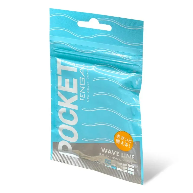 TENGA WAVE LINE 單次使用飛機袋 正面包裝展示