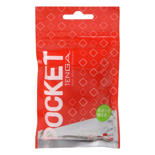 TENGA POCKET TENGA BLOCK EDGE 飛機袋 日本原裝包裝展示