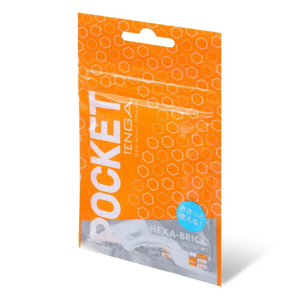 TENGA POCKET TENGA HEXA-BRICK 飛機袋 日本原裝包裝展示
