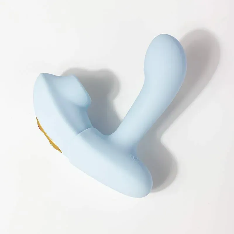 NOMI TANG Night Fever 穿戴式 G 點陰蒂吸啜器 吮吸震動二合一 IPX6防水藍色