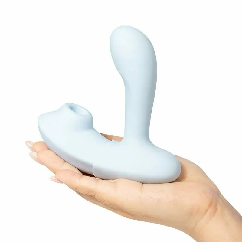 NOMI TANG Night Fever 穿戴式 G 點陰蒂吸啜器 吮吸震動二合一 IPX6防水藍色