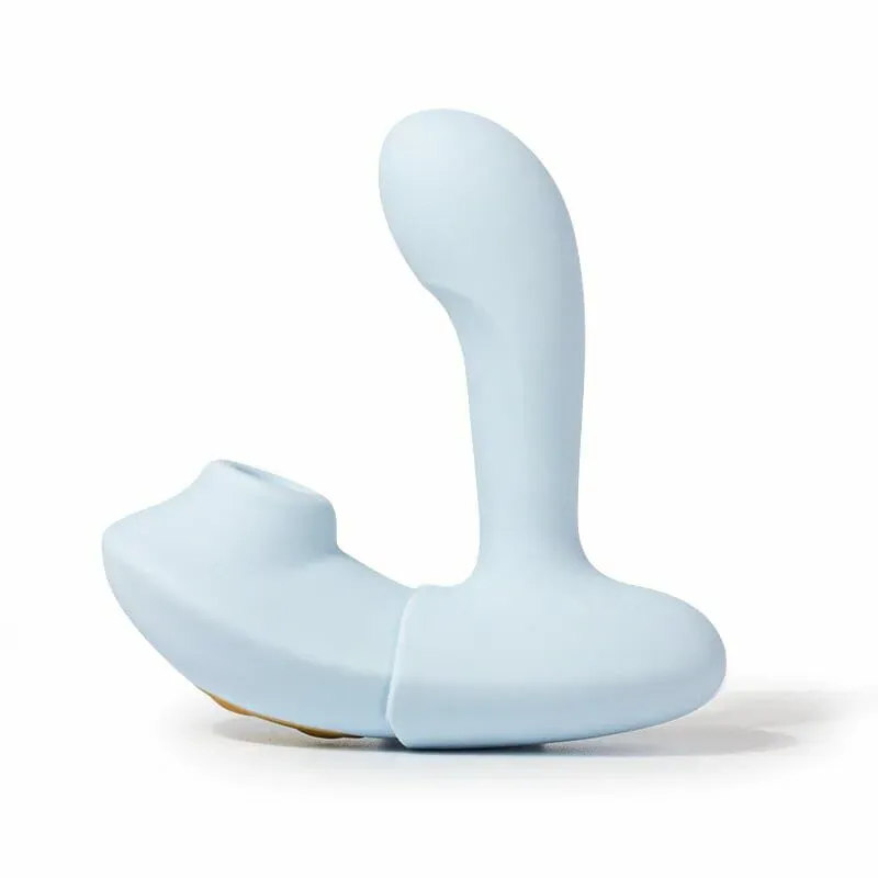 NOMI TANG Night Fever 穿戴式 G 點陰蒂吸啜器 吮吸震動二合一 IPX6防水藍色