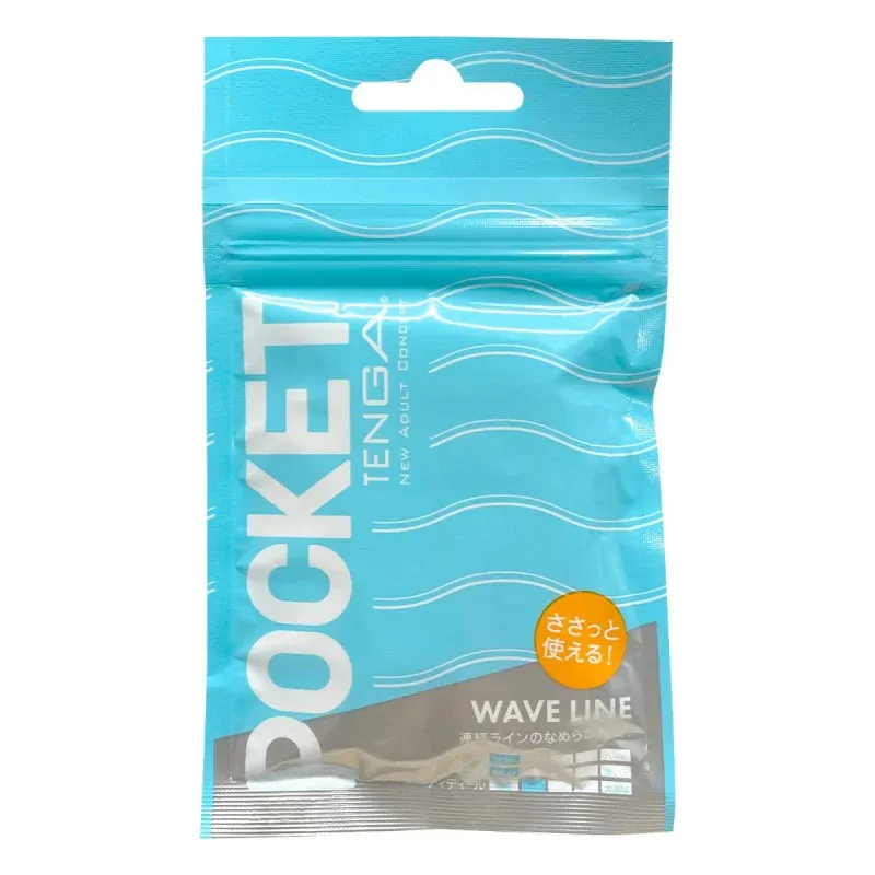 TENGA WAVE LINE 單次使用飛機袋 正面包裝展示