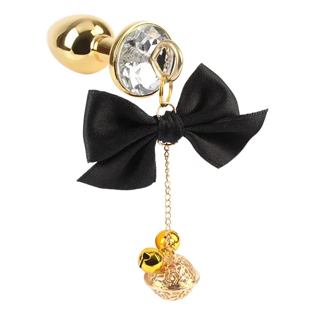 Pezonera Mono Black 後庭金屬塞｜黑色布紋＋蝴蝶結・情趣肛塞・成人用品