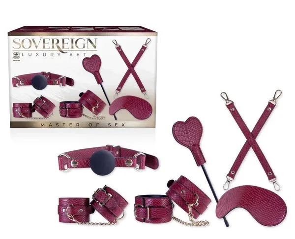 SOVEREIGN BDSM豪華套裝 酒紅色