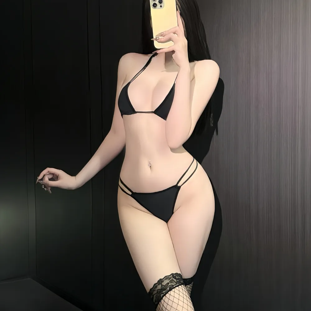 KR 黑色極小比基尼套裝
