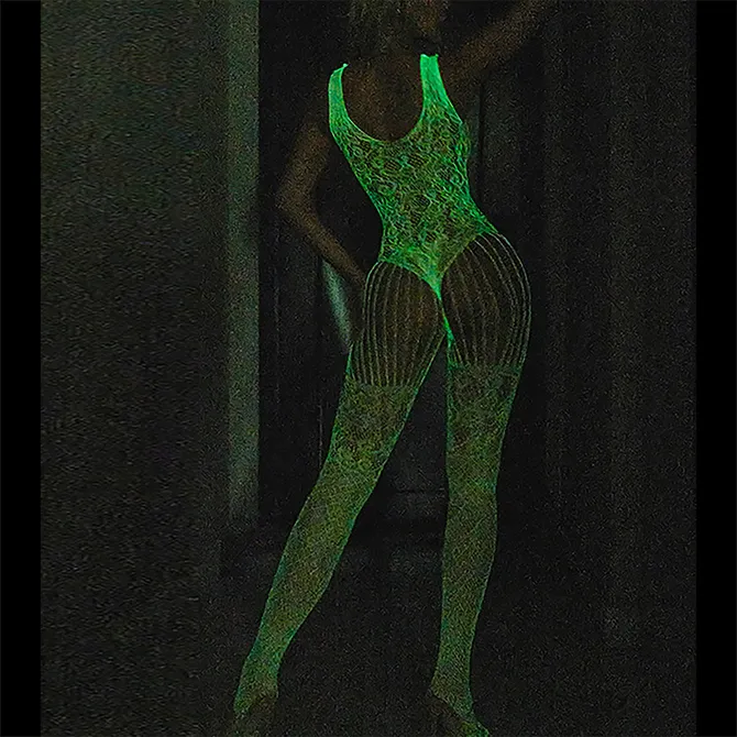 夜光透視連身網衣 Cosplay