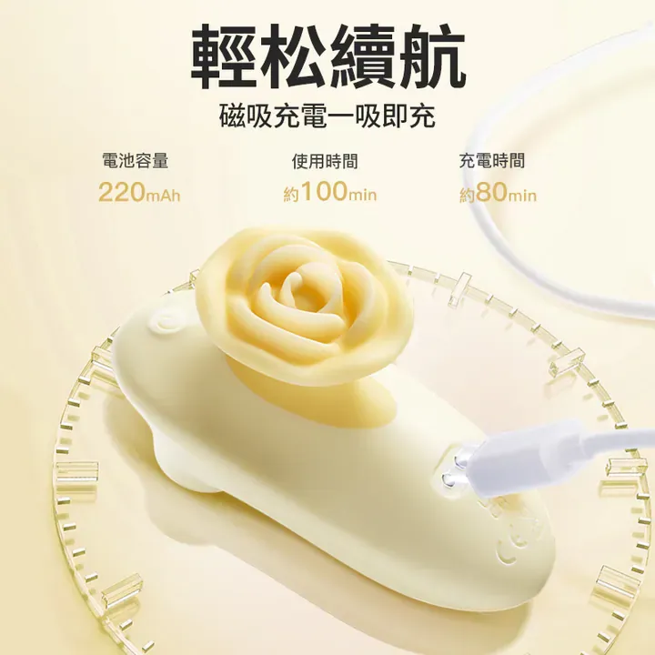 EROCOME Rose Kissing 玫瑰接吻 陰蒂吸啜器｜玫瑰造型吸啜按摩器