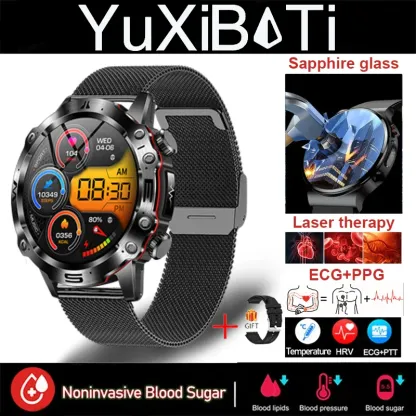 SMART WATCHES WITH AI MEDICAL DIAGNOSTICS - 2025 NEW WATCHES WITH BLOOD LIPID, URIC ACID, BLOOD GLUCOSE MEASUREMENT - EKG+PPG, FITNESS TRACKER