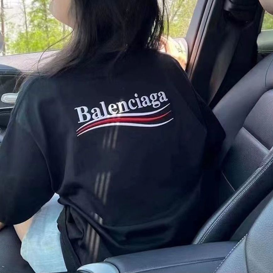 【BALENCIAGA】（バレンシアガ ）刺繍半袖Tシャツ 男女兼用