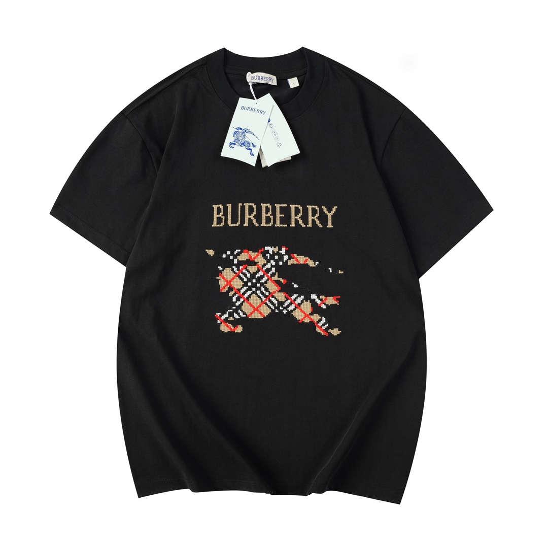 【Burberry】（バーバリー )半袖Tシャツ 男女兼用、ご好評に付き再入荷！