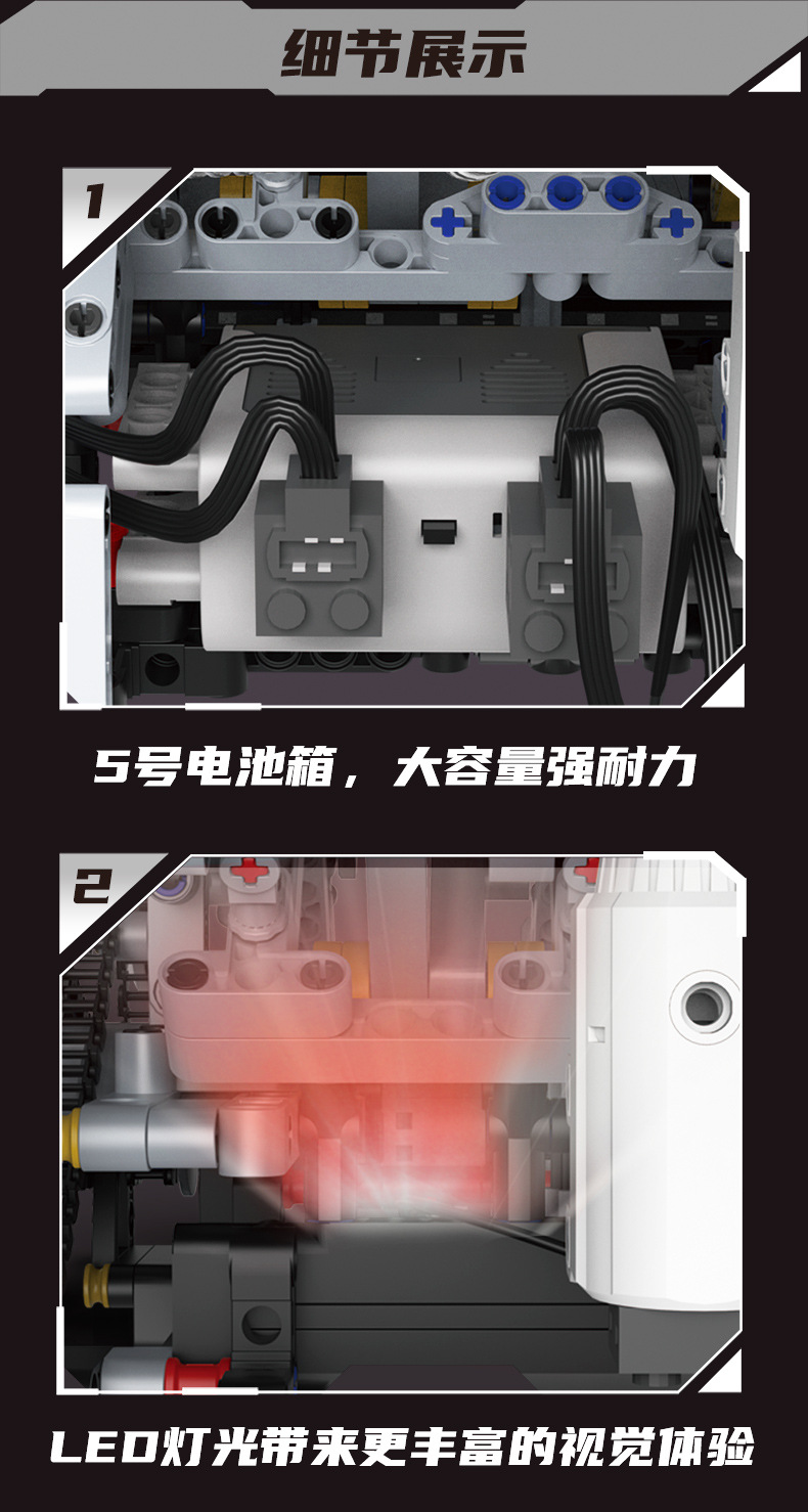 KAIXING K96204 App-Controlled V8 Engine 3201PCS Motorized Mechanical Building Block Set