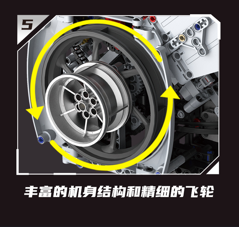 KAIXING K96204 App-Controlled V8 Engine 3201PCS Motorized Mechanical Building Block Set