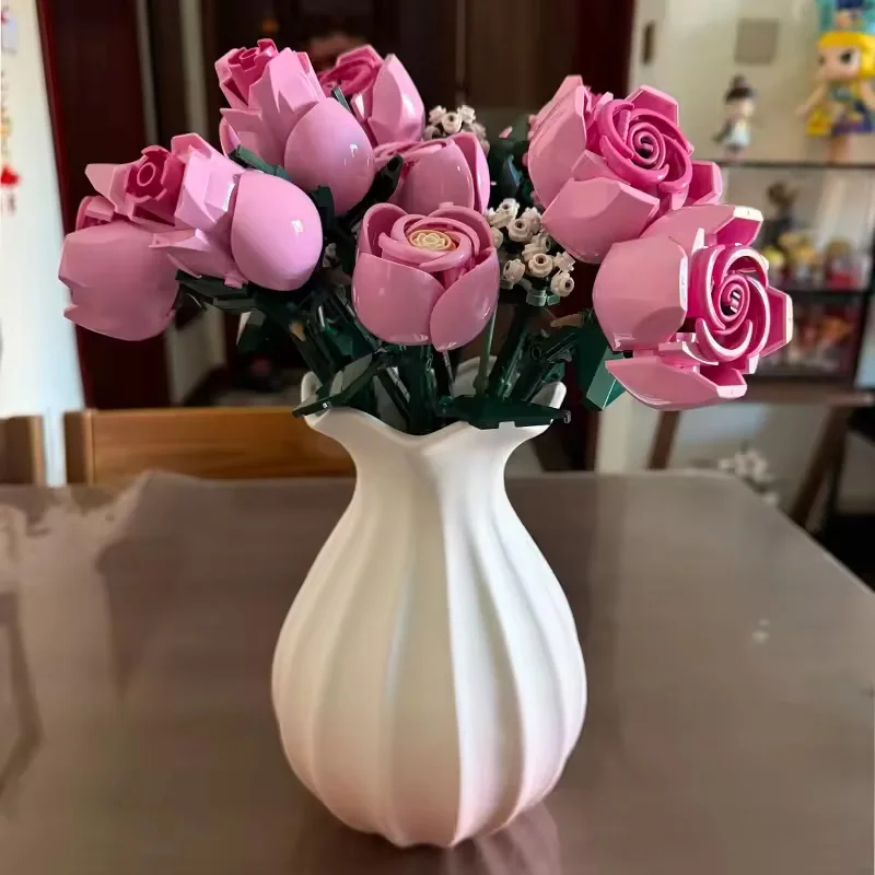 Rose Bouquet Building Blocks Set - 789PCS Artificial Flowers Bricks