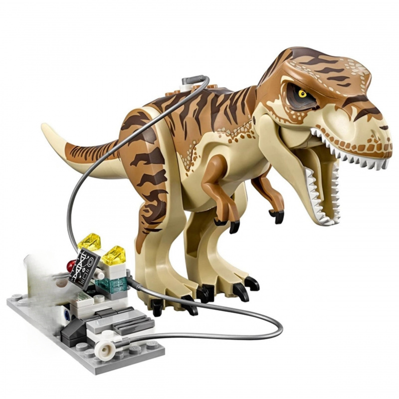 Tyrannosaurus Rex Transport Truck Building Blocks Set - Dinosaur Capture Vehicle Model for Kids