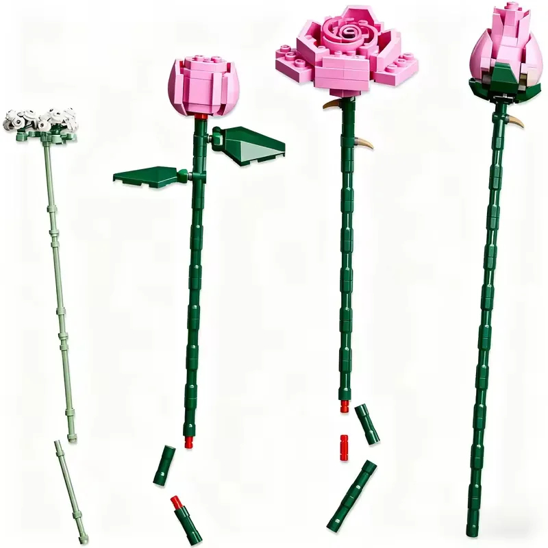Rose Bouquet Building Blocks Set - 789PCS Artificial Flowers Bricks