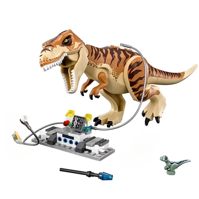 Tyrannosaurus Rex Transport Truck Building Blocks Set - Dinosaur Capture Vehicle Model for Kids