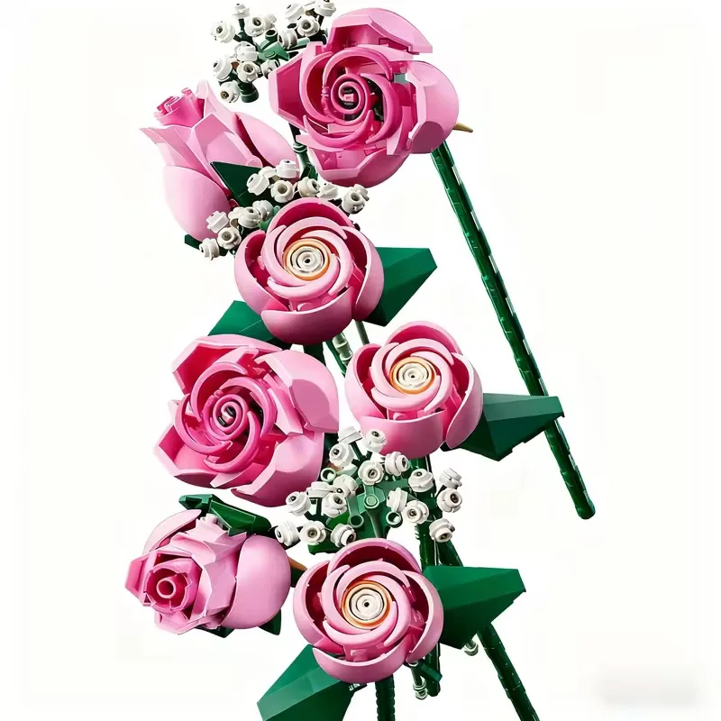 Rose Bouquet Building Blocks Set - 789PCS Artificial Flowers Bricks