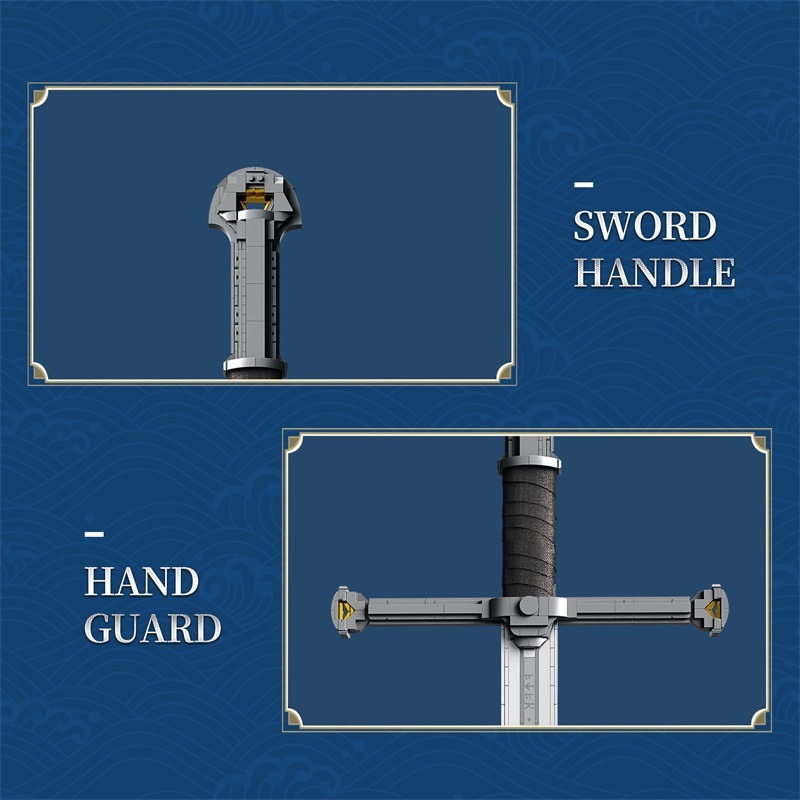 Narthil Sword Building Blocks Set 1:1 Scale Andúril/ Narsil Replica from Lord of The Rings Collectible Display Model for Fans Adults Gift for Movie Enthusiasts
