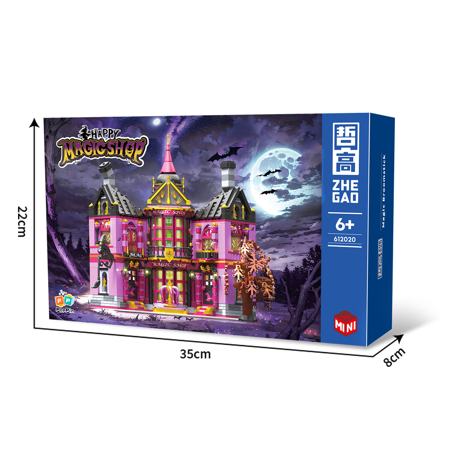 Happy Magic Shop Building Blocks Set, Mini Magical House Bricks Kit Creative Halloween Display Model Collectible Gift for Teen Girls