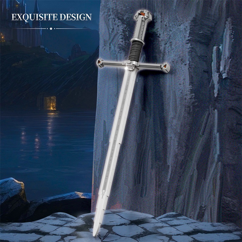 Narthil Sword Building Blocks Set 1:1 Scale Andúril/ Narsil Replica from Lord of The Rings Collectible Display Model for Fans Adults Gift for Movie Enthusiasts