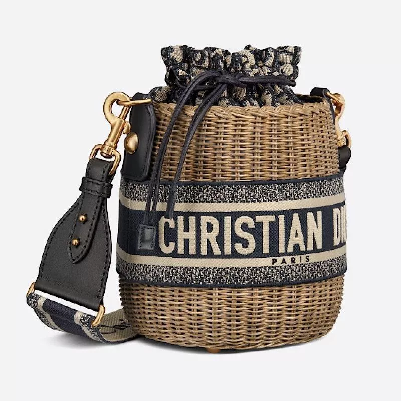 DIOR WICKER バケットバッグ｜オブリーク柄-三越伊勢丹公式 ラグジュアリーアウトレット