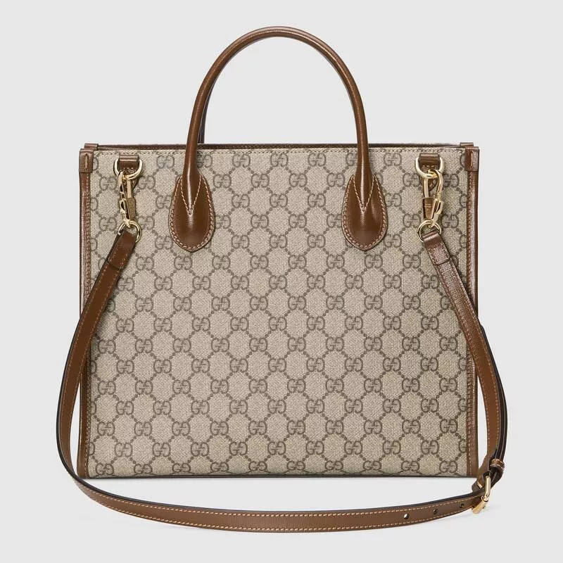 GUCCI GG スモール トートバッグ｜ベージュ/ブラウン-三越伊勢丹公式 ラグジュアリーアウトレット