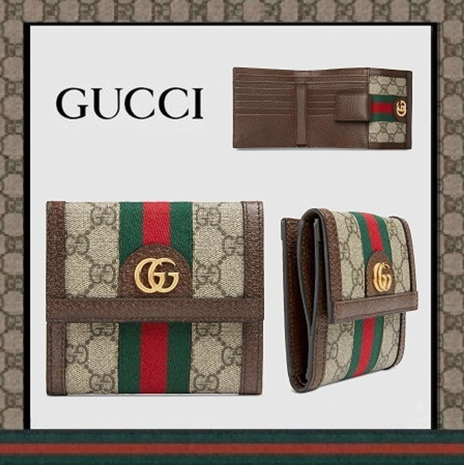 グッチ (GUCCI) オフィディア GG ミニ 折りたたみ財布-三越伊勢丹公式 ラグジュアリーアウトレット