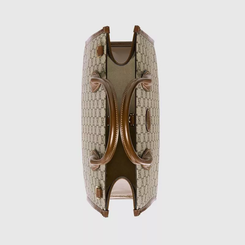 GUCCI GG スモール トートバッグ｜ベージュ/ブラウン-三越伊勢丹公式 ラグジュアリーアウトレット