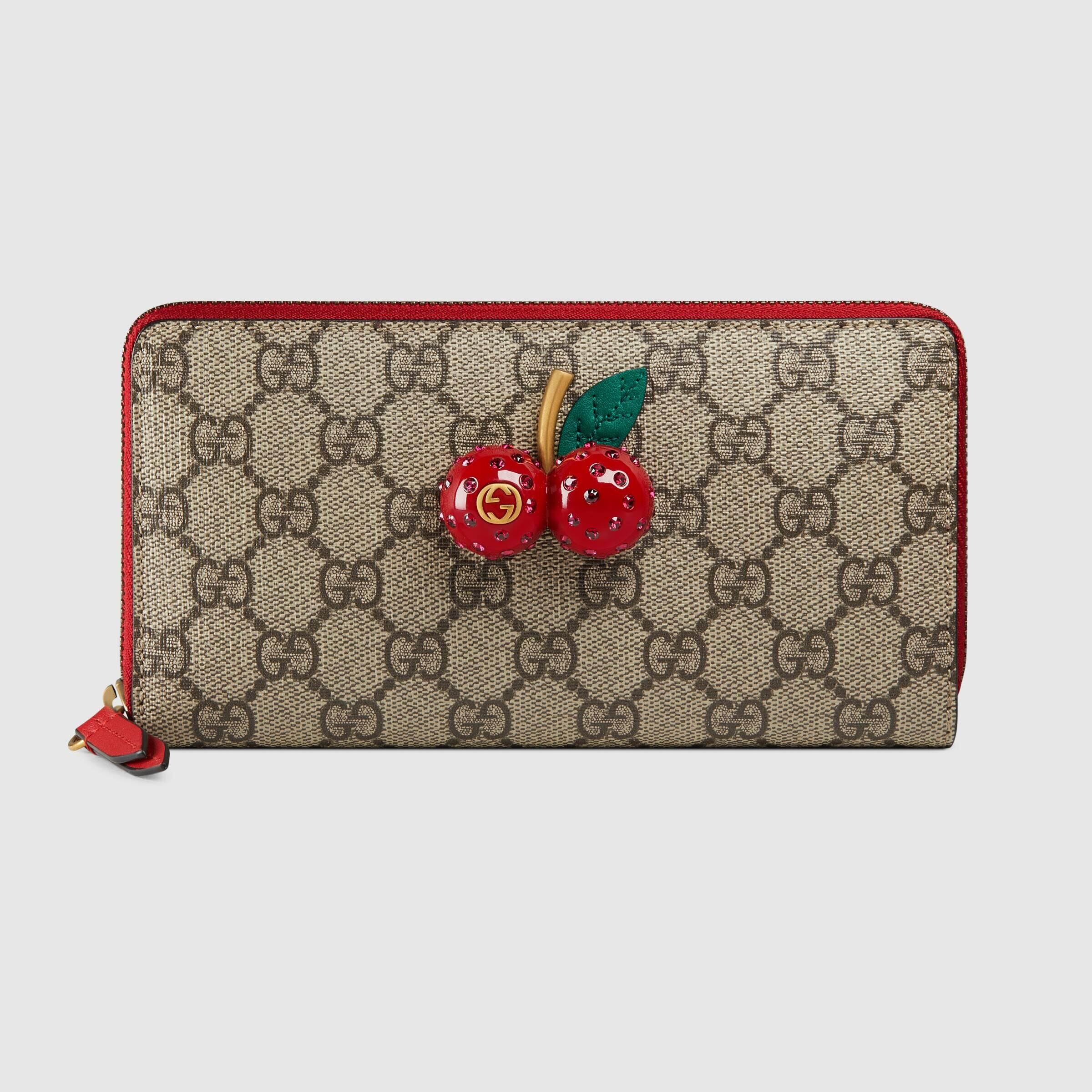 グッチ (GUCCI) チェリー(さくらんぼ)付き GGスプリーム 長財布-三越伊勢丹公式 ラグジュアリーアウトレット