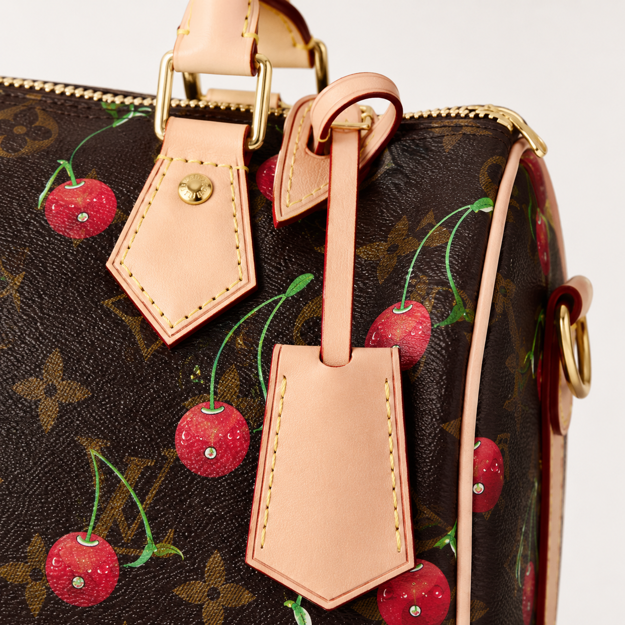 ルイ・ヴィトン × 村上隆 LV × TM スピーディ・バンドリエール 25 チェリー モノグラム バッグ