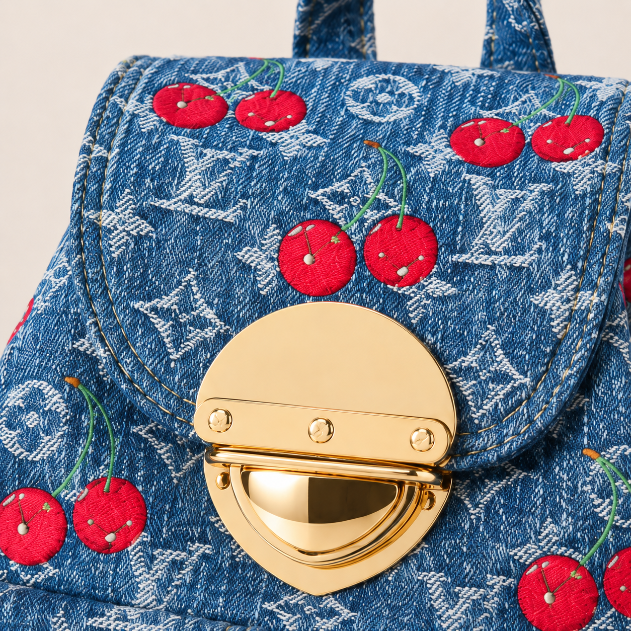 ルイ・ヴィトン × 村上隆 LV × TM ヴェニス NM デニム チェリー ミニリュック