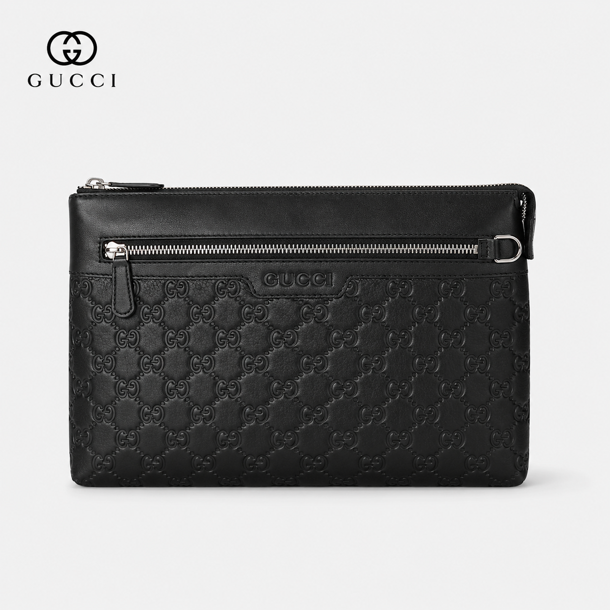 グッチ クラッチバッグ 30×20×3cm GGエンボス ストライプ スリムクラッチ