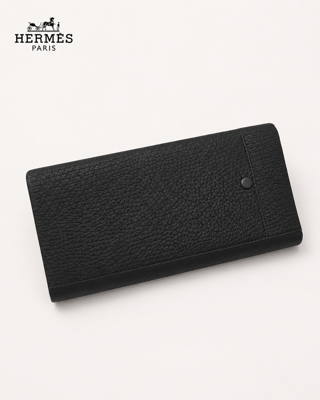 エルメス クラッチバッグ 財布 21×10cm エプソンレザー ブラック ロングウォレット