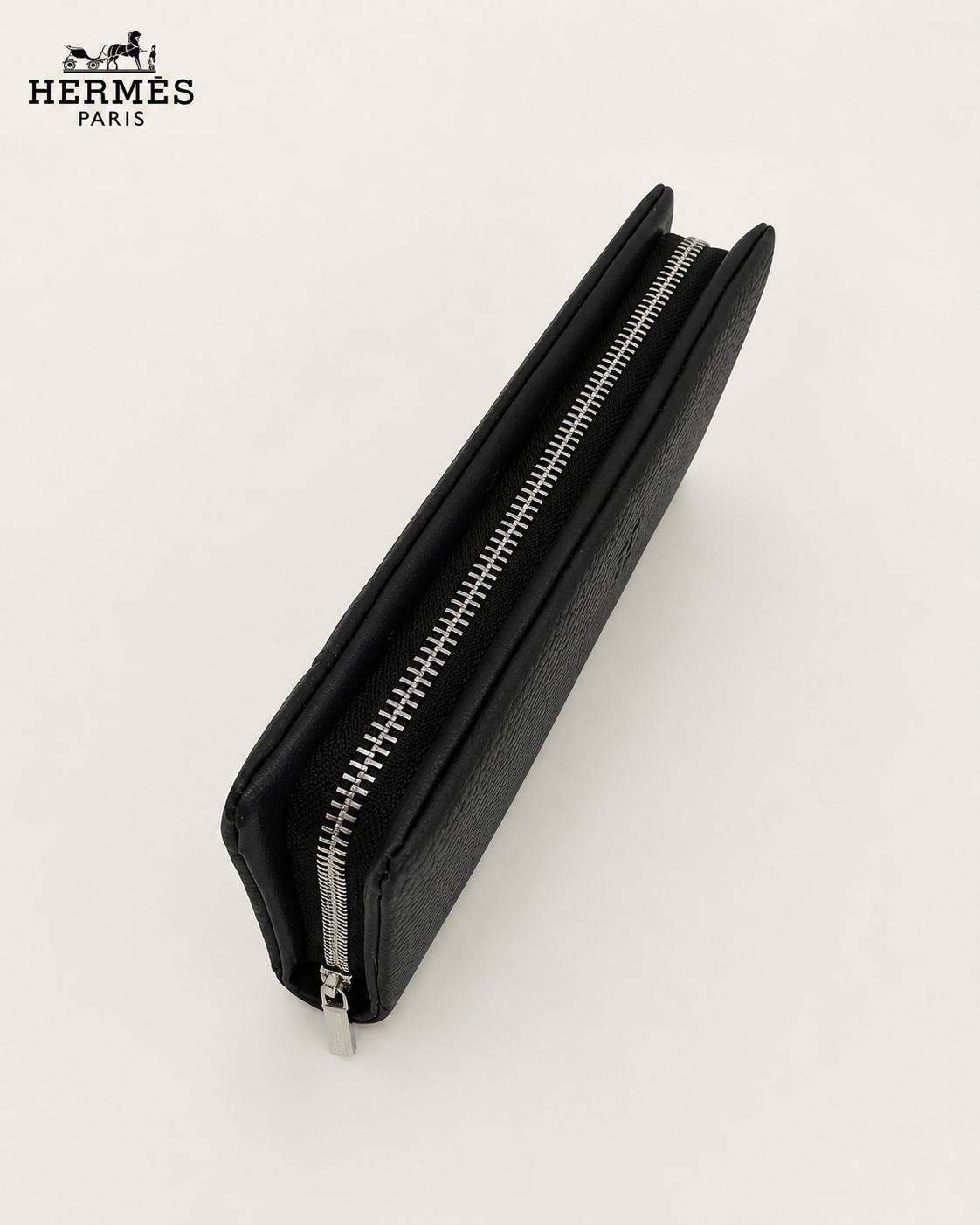 エルメス クラッチバッグ 財布 21×10cm エプソンレザー ブラック ロングウォレット