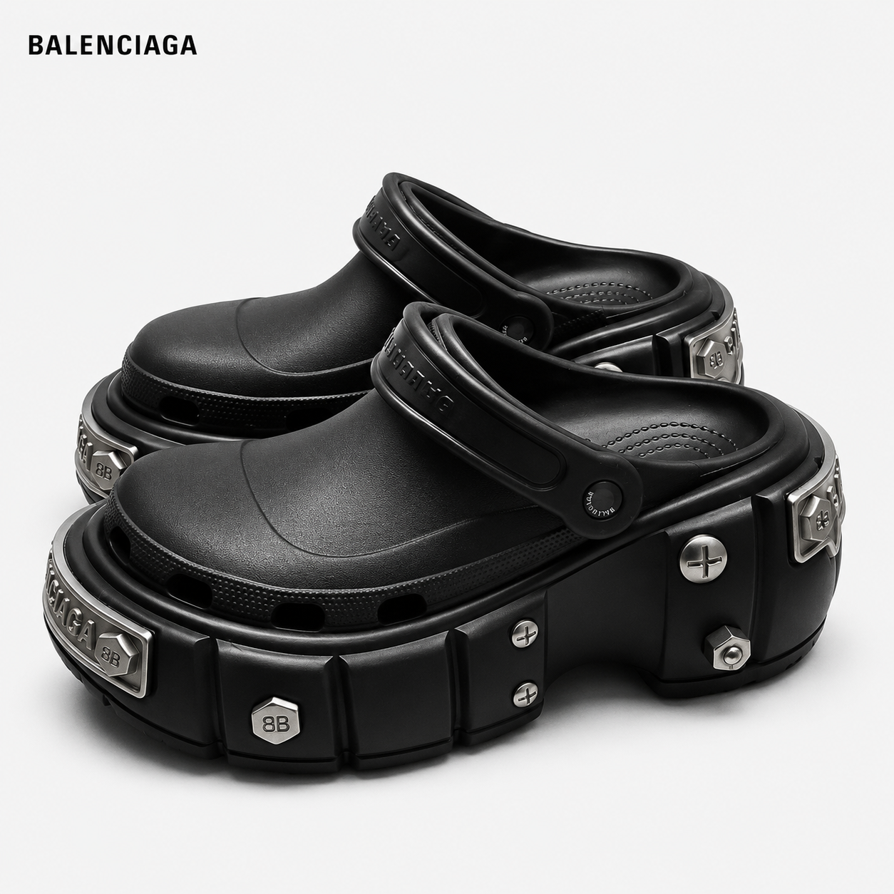 バレンシアガ × クロックス HARDCROCS™ サンダル ブラック 厚底 ユニセックス