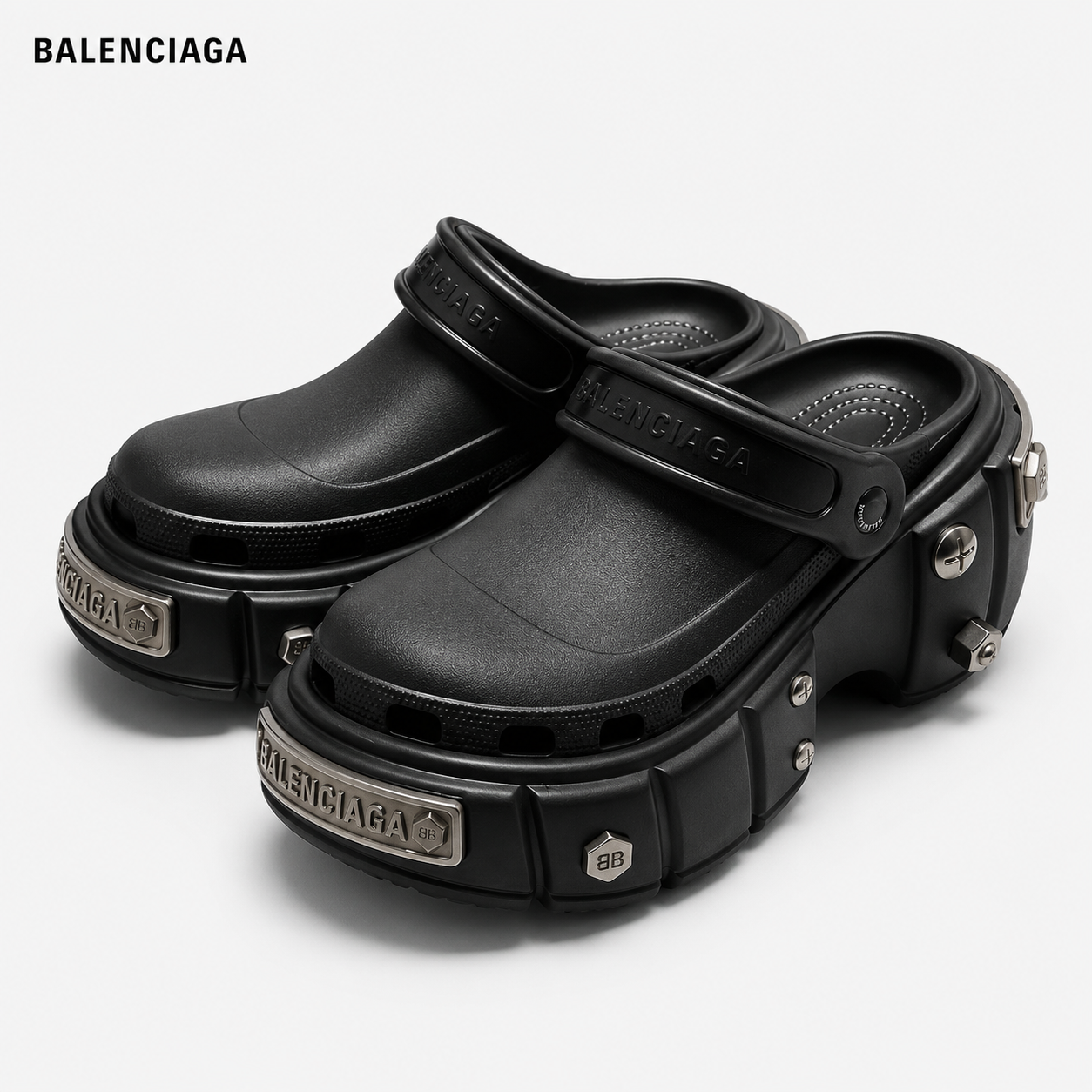 バレンシアガ × クロックス HARDCROCS™ サンダル ブラック 厚底 ユニセックス