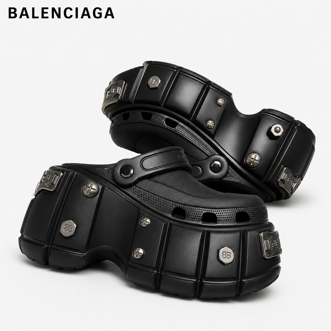 バレンシアガ × クロックス HARDCROCS™ サンダル ブラック 厚底 ユニセックス